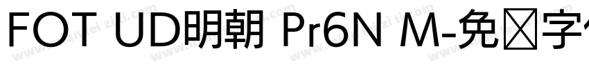 FOT UD明朝 Pr6N M字体转换